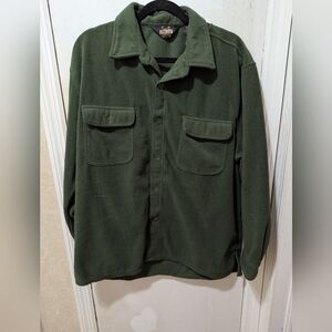 Guide Gear Large Men's Dark Green Fleece Shirt Jacket